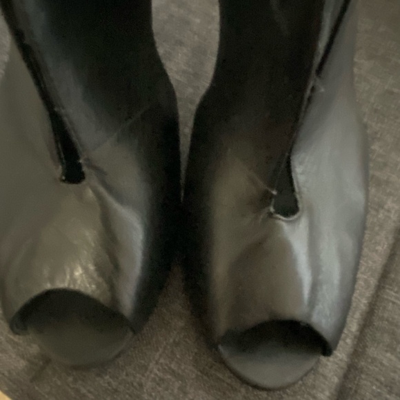 Elliott Lucca  Allesandra Black Leather Woven Open Toe Heels. Sz 10 - Picture 6 of 15